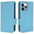 thumbnail image 1 of For iPhone 15 Pro Max PU Leather Phone Case Litchi Texture Stand Wallet Phone Cover, 1 of 5