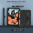 thumbnail image 2 of for 2022 10.9 inch iPad 10 th Generation Case with Pencil Holder & Stand, Handle Design Heavy Duty Shockproof Rugged 10.9" 10 Gen Cover for Kids Boy Children, Black, 2 of 8