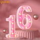 thumbnail image 4 of Lámpara LED de cumpleaños Pooqla con forma de marquesina, número 8, color rosa, 4 of 6