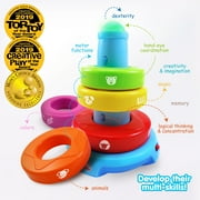 BEST LEARNING Stack & Learn Light-Up Toy, 5 Stacking Rings with Music and Animal Sounds, Fun for Infant Toddler