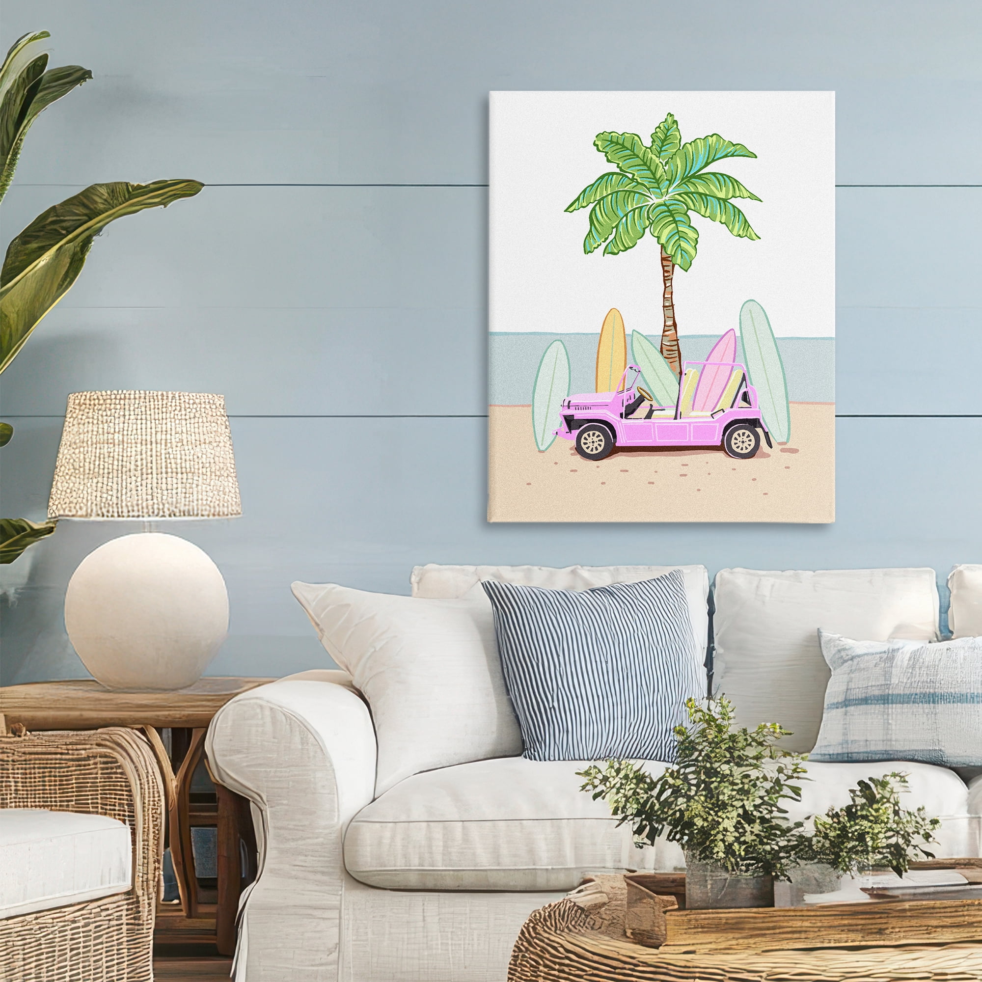 Surfboard Filled Car Canvas Wall Art, design by Ziwei Li