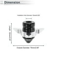 thumbnail image 4 of Unique Bargains 0.59" Motorcycle Slider Frame Aluminum Alloy Plastic Wheel Fairing Protection Crash Pad Protector Guard 2.99" 2.05"  Silver Tone 2 Pcs, 4 of 7