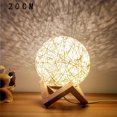 thumbnail image 1 of Luz de noche LED ACTIVE lámpara de estado de ánimo de dormitorio de ratán y madera recargable por USB 20 cm, 1 of 1