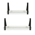 thumbnail image 4 of Kate and Laurel Sudbury Wood and Metal Wall Shelf Set, White/Black 2 Piece, 4 of 10