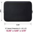 thumbnail image 6 of 14 Inch Laptop Sleeve Case Protective Soft Padded Zipper Cover Carrying Computer Bag Compatible with 14" Notebook Chromebook Tablet Ultrabook (Black), 6 of 6