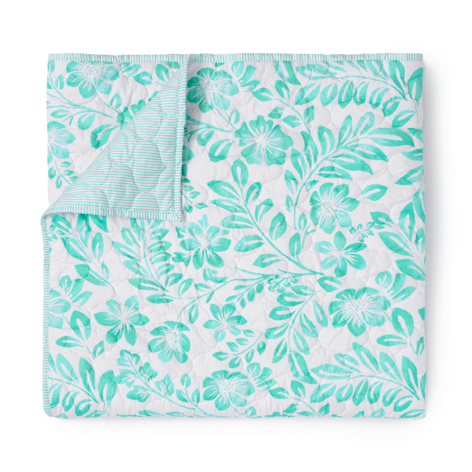 Martha Stewart Everyday 3 Piece Quilt Set - King, Frond Floral