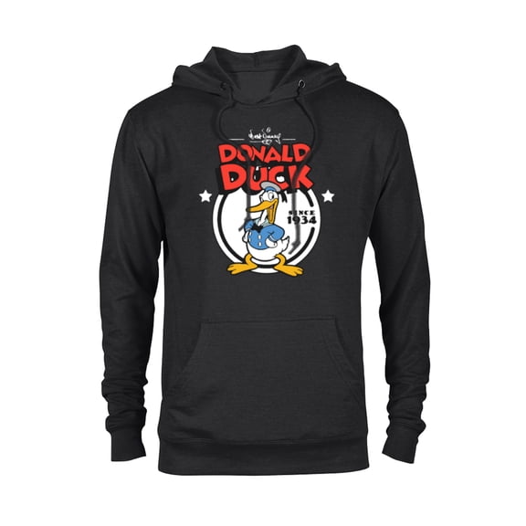 Disney Donald Duck 90th Anniversary Since 1934 Retro Vintage- Pullover Hoodie for Adults - Customized-Black