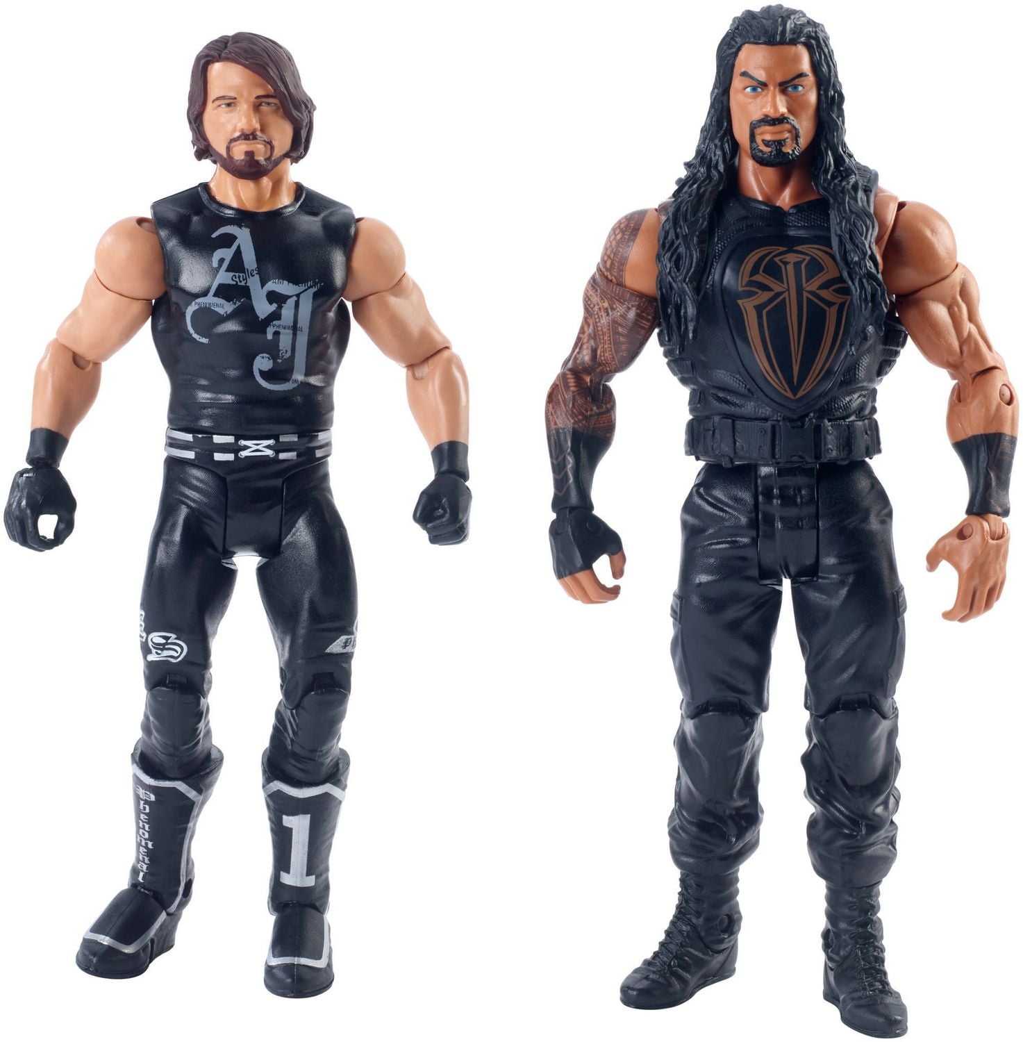 WWE – Figurine articulée – Coffret de 2 – Aj Styles et Roman Reigns