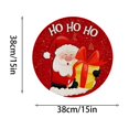 thumbnail image 3 of Miwamany 6pc Round Christmas Placemats Set Holiday Printed Table Mats Winter Decor Tabletop Cushion for Kitchen Dining Table Party Decoration, 3 of 7