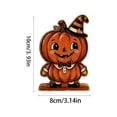 thumbnail image 3 of Vintage Halloween Decorations Colorful Retro Fall Wooden Figurines for Home Indoor Mantel Shelf Party Display Halloween Home Decor Gifts Set of 2, 3 of 6