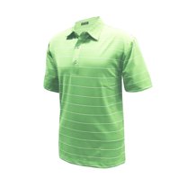 Monterey Club Men's Lisle Deluxe Stripe Texture Golf Polo Shirt #3605