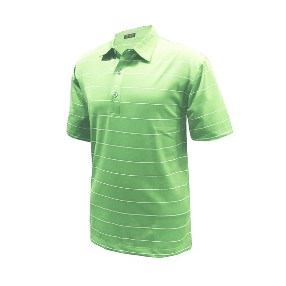 Monterey Club Men's Lisle Deluxe Stripe Texture Golf Polo Shirt #3605