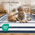 thumbnail image 4 of ODIKA Nautical Horizontal Banded Vintage Border Frame That Couch Navy Stain Resistant Low Profile for Dorm Room, Small Living Apartment, 4 of 7
