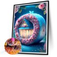 thumbnail image 2 of Cuadros Decorativos Kit de pintura de diamante de taladro redondo completo DIY 5D decoración del hogar de arte rosa (A2808) Wdftyju  de costura negro 4 estilos, 2 of 9