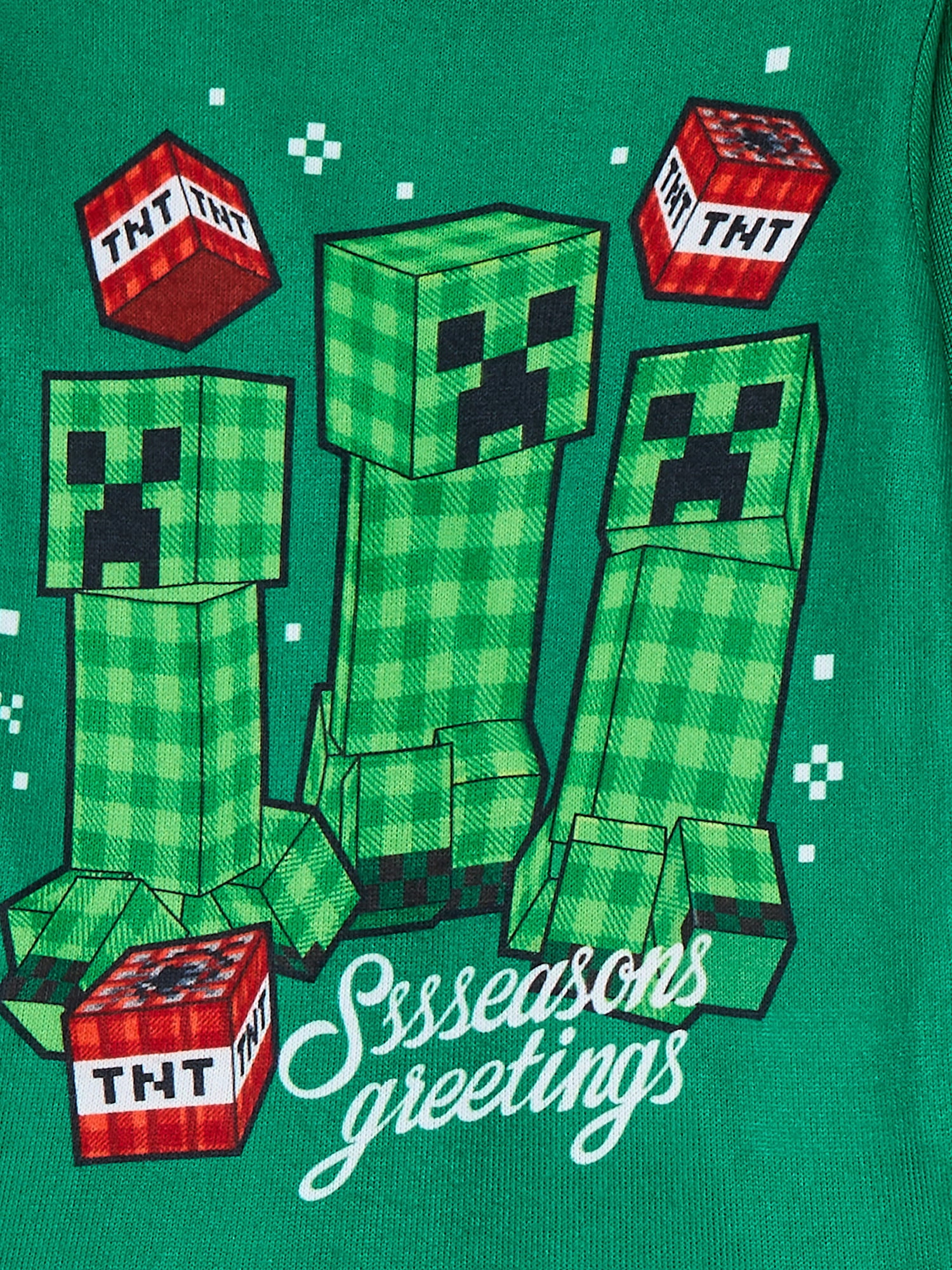 Minecraft Boys Christmas Long Sleeve Top and Pants Sleep Set, 2-Piece, Sizes 4-10