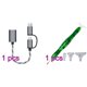 thumbnail image 1 of Tipo-C OTG a USB 3.0 Interfaz Adaptador 2 en 1 OTG Cable Convertidor de conector de transferencia rápida Yuarrent EL2152-02B×1+HA001825-05×1, 1 of 2