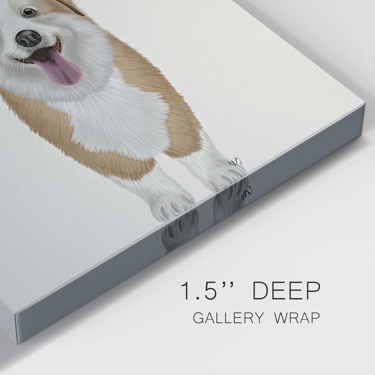 Corgi Christmas Antlers- Gallery Wrapped Canvas