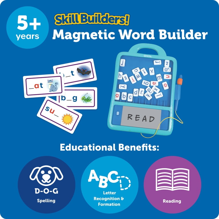 Magnetic Word Builder Puzzle Board with Letter Tiles photo 6