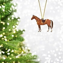 CoreLiving Acrylic Cowboy Christmas Ornaments Set, Western Hat Hanging Tree Decorations, Holiday Xmas Ornaments for Home, Perfect Gift for Western Decor Lovers