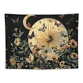 thumbnail image 5 of GOSMITH Floral Plants Tapestry Sun and Moon Tapestry Retro Botanical Flowers Butterfly Tapestry Black Starry Sky Wall Tapestry Vintage Boho Aesthetic Tapestry Wall Hanging for Bedroom Painting, 5 of 6