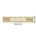 thumbnail image 3 of Linnome Easter Bunny Linen Table Cloth Premium Soft Table Cover Dining Room Party Family Gathering Tabletop Decor, 3 of 6