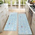 thumbnail image 4 of Kitchen Rugs Sets Of 2,Blue Christmas Tree Pattern Anti Fatigue Kitchen Mat Rugs Non Slip Washable,Decorative Kitchen Floor Mats for Kitchen,Sink,Laundry,17"X47", 4 of 5