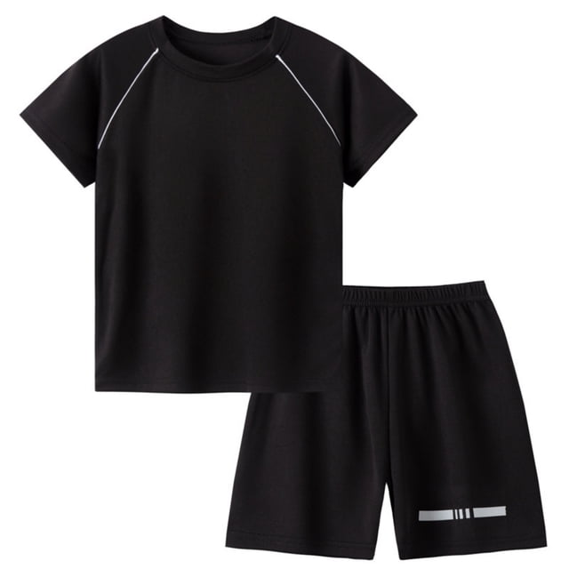 MIASHUI Boys Sports Short Sleeve Quick-Dry Outfit with Sweat- Design for Active Play and Everyday Adventures