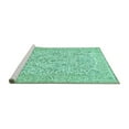 thumbnail image 2 of Ahgly Company Machine Washable Indoor Square Persian Turquoise Blue Traditional Area Rugs, 5' Square, 2 of 4
