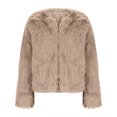 thumbnail image 4 of Sokhug Faux Fur Jacket for Women Long Sleeve Cropped Cardigan Ladies Open Front Coat Outerwear, 4 of 6
