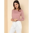 thumbnail image 2 of INSPIRE CHIC Top De Encaje Con Bordado De Flores Y Mangas Largas Transparentes Para Mujer Rosa L, 2 of 6