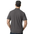 thumbnail image 4 of Gildan Men's Softstyle Pique Polo Shirt, Short Sleeve, Modern Classic Fit, Charcoal, S-4XL, 1-Pack, 4 of 5