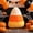 C, variant on Halloween Candy Corn Throw Pillow, Candy Corn Shaped Cushion, Classic White Orange Yellow 3-Color Stuffed Decorative Pillow for Fall Home Decor
