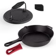 thumbnail image 1 of Juego de utensilios de cocina Cuisinel: sartén de hierro fundido, prensa para asar y raspador, 1 of 1