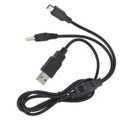 Opolski 2 in 1 USB Charger Charging Data Transfer Cable for Sony PSP 2000 3000 to PC