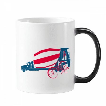 

Sand Stone Mixing Truck Spraying Mug Changing Color Cup Morphing Heat Sensitive 12oz