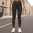 thumbnail image 2 of Women's V Waist High Waisted Seamless Leggings Scrunch Butt Workout Pants, 2 of 6