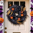 thumbnail image 4 of Mom's Best Corona de hojas de arce negro con calabaza para puerta interior/exterior de 50 cm, 4 of 6