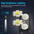 thumbnail image 1 of 1000LM LED Luz de trabajo 1000mAh Beep IPX4 Herramientas impermeables para exteriores (Negro) Ndcxsfigh Para Estrenar, 1 of 3