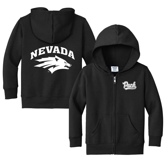 Toddler Chad & Jake Black Nevada Wolf Pack Primary Logo Full-Zip Hoodie