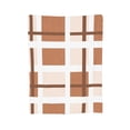 thumbnail image 1 of Brown Geometric Fabric Texture Throw Blanket,Super Soft Anti-Pilling Flannel Bed Blankets, 80"x60", 1 of 8