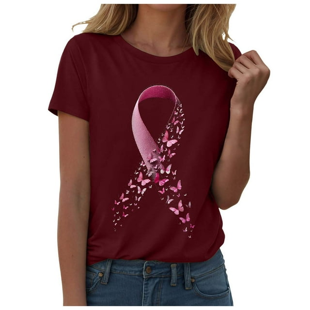 Fgnfyis T-Shirts pour Femmes Tee Graphique Vêtements Été Manches Courtes Hauts d'Été pour Femmes Rouge TTG