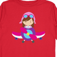 thumbnail image 4 of Inktastic Pilot Girl, Airplane, Plane, Flying, Brown Hair Girls Long Sleeve Toddler T-Shirt, 4 of 5