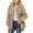 Khaki, variant on Gyujnb Girls Winter Jacket, Girl's Casual Color Block Sweatshirt Zipper Loose Warm Coat Winter Slim Casual Solid Soft Coat Long Sleeve Hooded Sweatshirt Jacket, Jacket,Size:15-16 Years