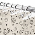 thumbnail image 6 of Shower Curtain 60"W x 72"L Autumn Thanksgiving Pumpkin Linen Texture Fabric Shower Curtains Set with Hooks Water Repellent Bathroom Curtains Machine Washable Bathroom Accessories, 6 of 6