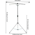 thumbnail image 4 of FREEAMG Tripod Steel Foldable Clothes Drying Rack Hanger, Height- Laundry Drying Rack, Space-Saving Clothes Drying Stand (White), 4 of 6