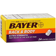 Bayer Extra Strength Back & Body Coated Caplets 24 ea (Pack of 2)