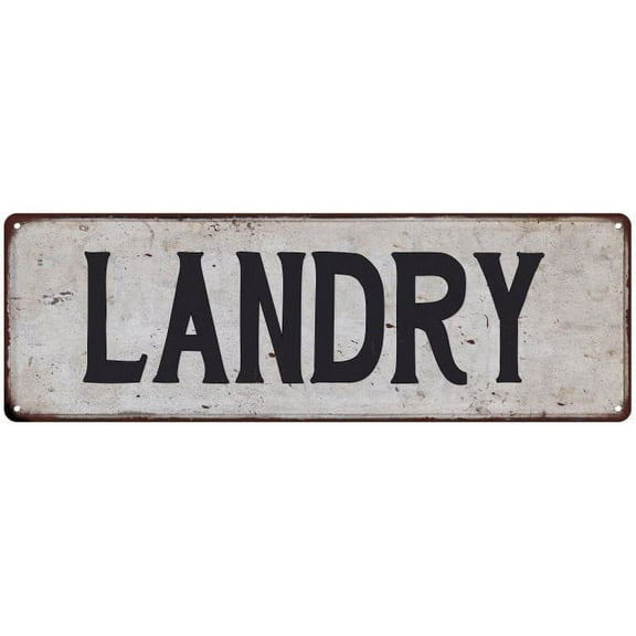 LANDRY Vintage Look Rustic Chic Metal Sign 6x18 106180036571