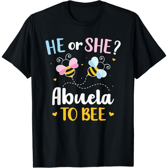 Gender reveal he or she abuela matching family baby party T-Shirt