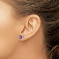thumbnail image 3 of Auriga Fine Jewelry 14K White Gold Amethyst Stud Earrings for Women (L- 0.32 inch, W- 0.32 inch), 3 of 6