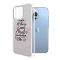 thumbnail image 2 of WIRESTER Silver Glitter Case, Sparkle Bling TPU Cover for Apple iPhone 13 Pro 6.1" 2021, I Can Do All Things Through Christ Who Strengthens Me - Philippians 4:13, 2 of 3